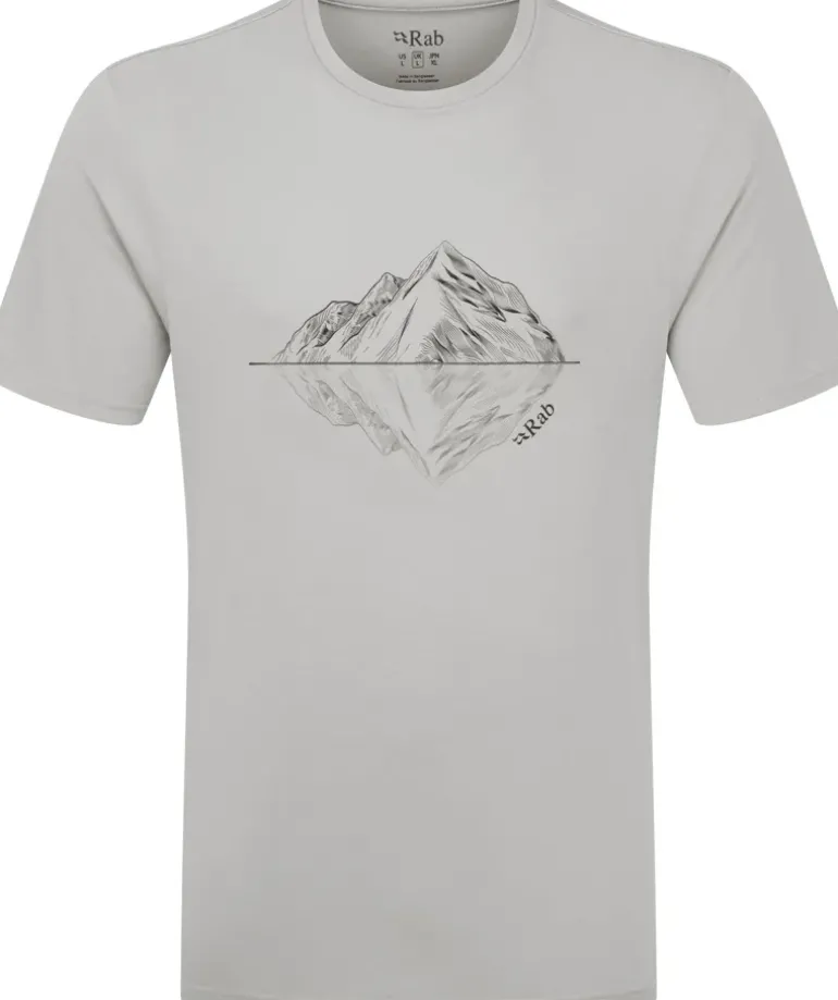 Rab Mens Crimp Reflection Tee - Light Zinc