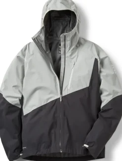 Rab Mens Downpour Trail Light Jacket - Light Zinc-Anthracite