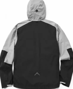 Rab Mens Downpour Trail Light Jacket - Light Zinc-Anthracite