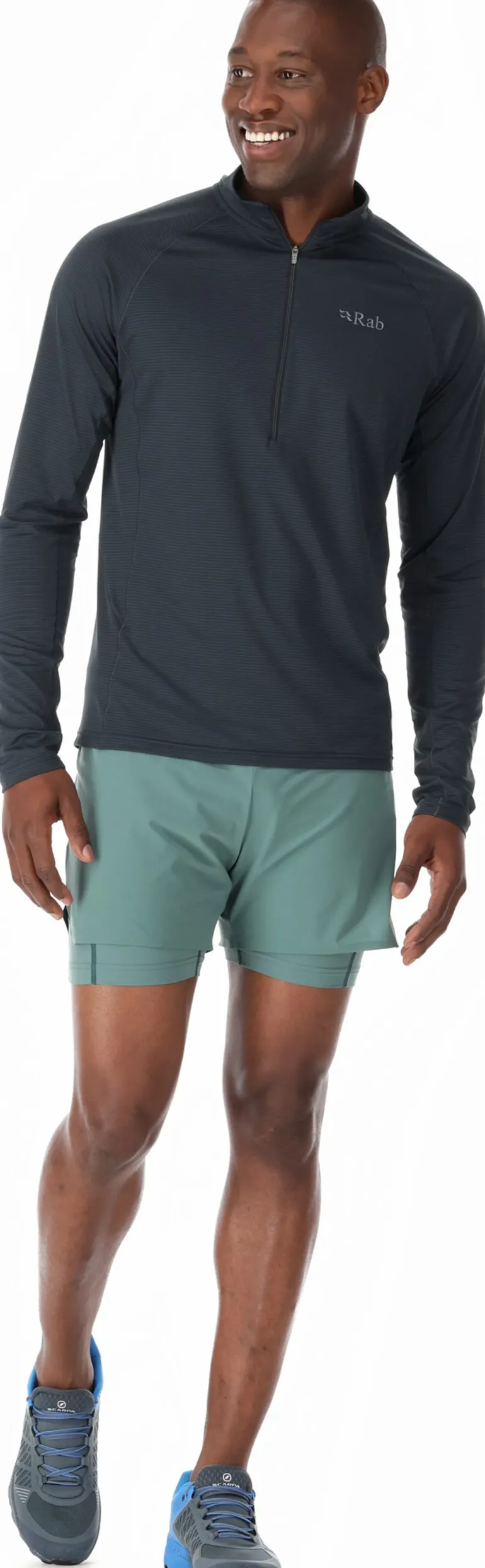 Rab Mens Sonic LS Zip-T - Beluga