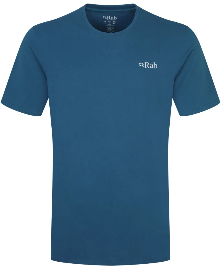 Rab Mens Stance Mountain Peak Tee - Tempest Blue