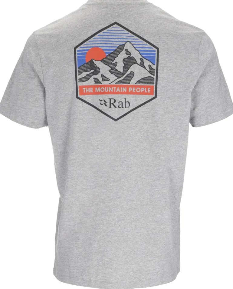 Rab Mens Stance Mountain Peak Tee - Grey Marl