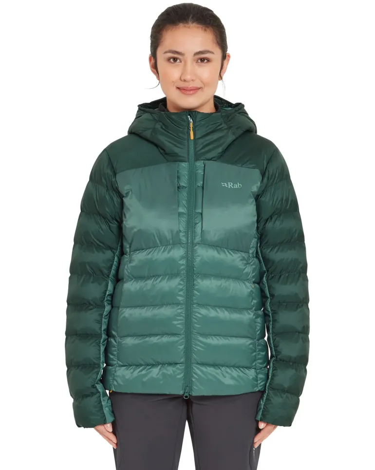 Rab Womens Cirrus Ultra Hoody - Green Slate-Eucalyptus