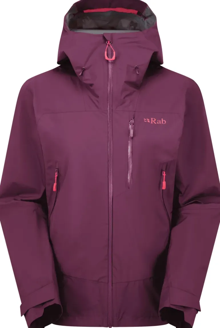Rab Womens Downpour Mountain Jacket - Mulberry