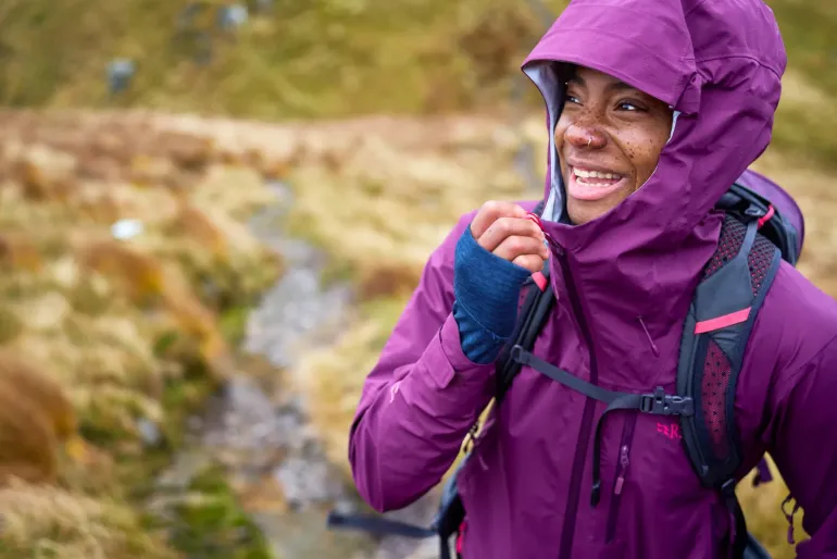 Rab Womens Downpour Mountain Jacket - Mulberry