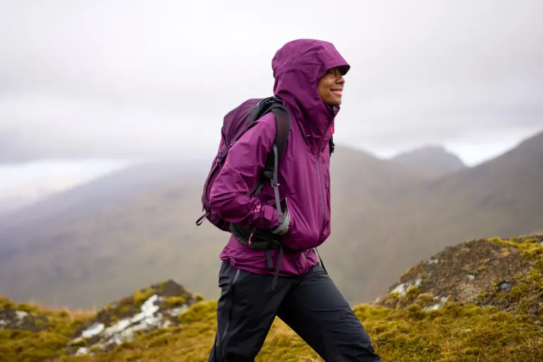 Rab Womens Downpour Mountain Jacket - Mulberry