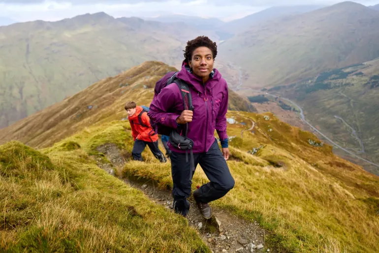 Rab Womens Downpour Mountain Jacket - Mulberry