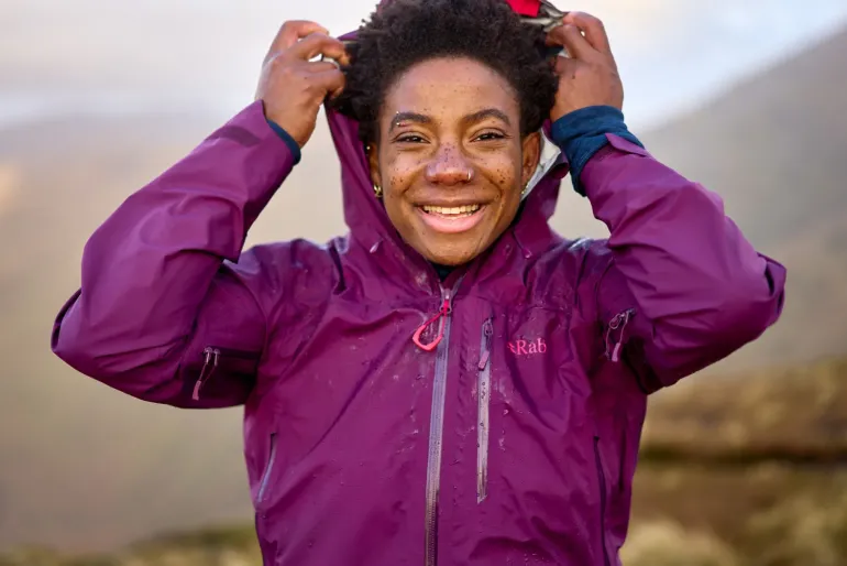 Rab Womens Downpour Mountain Jacket - Mulberry