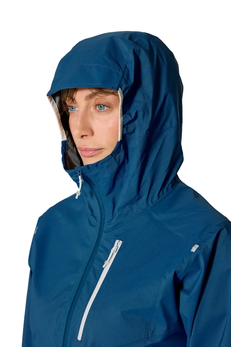 Rab Womens Downpour Trail Light Jacket - Tempest Blue