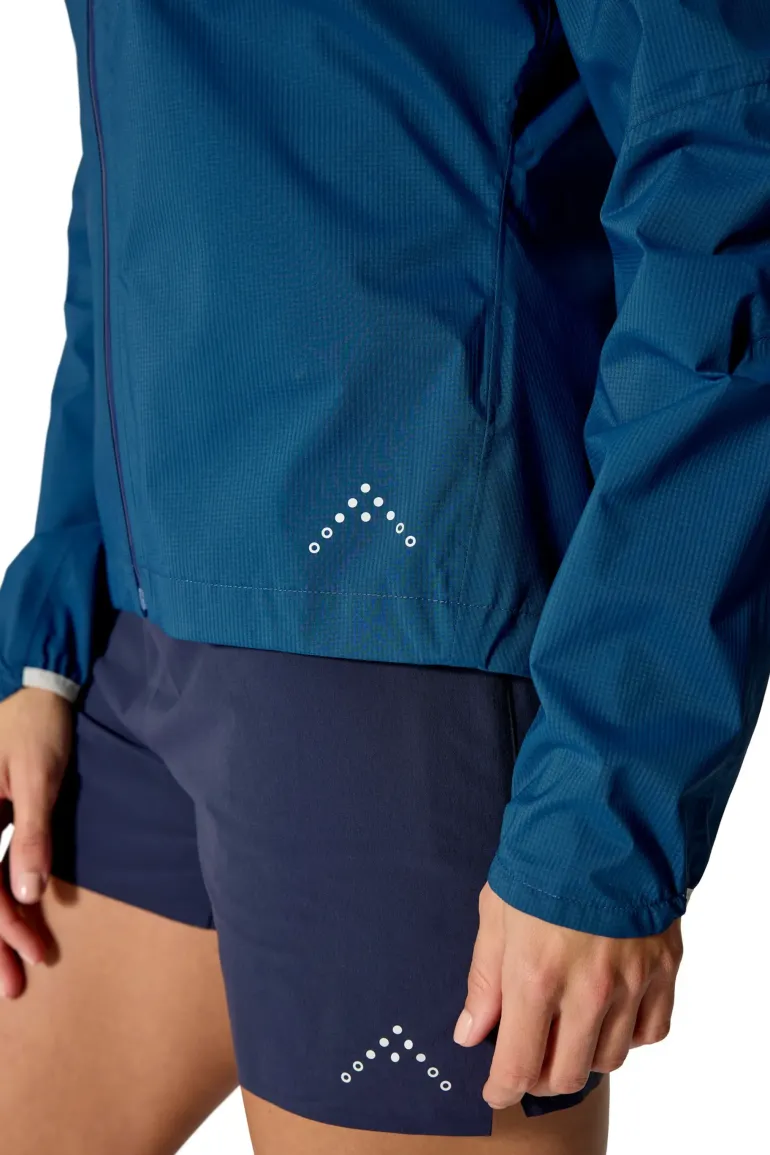 Rab Womens Downpour Trail Light Jacket - Tempest Blue