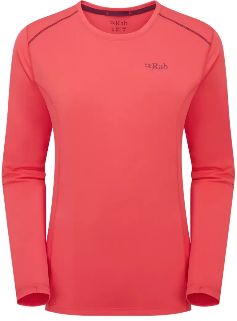 Rab Womens Force Long Sleeved Tee - Hibiscus