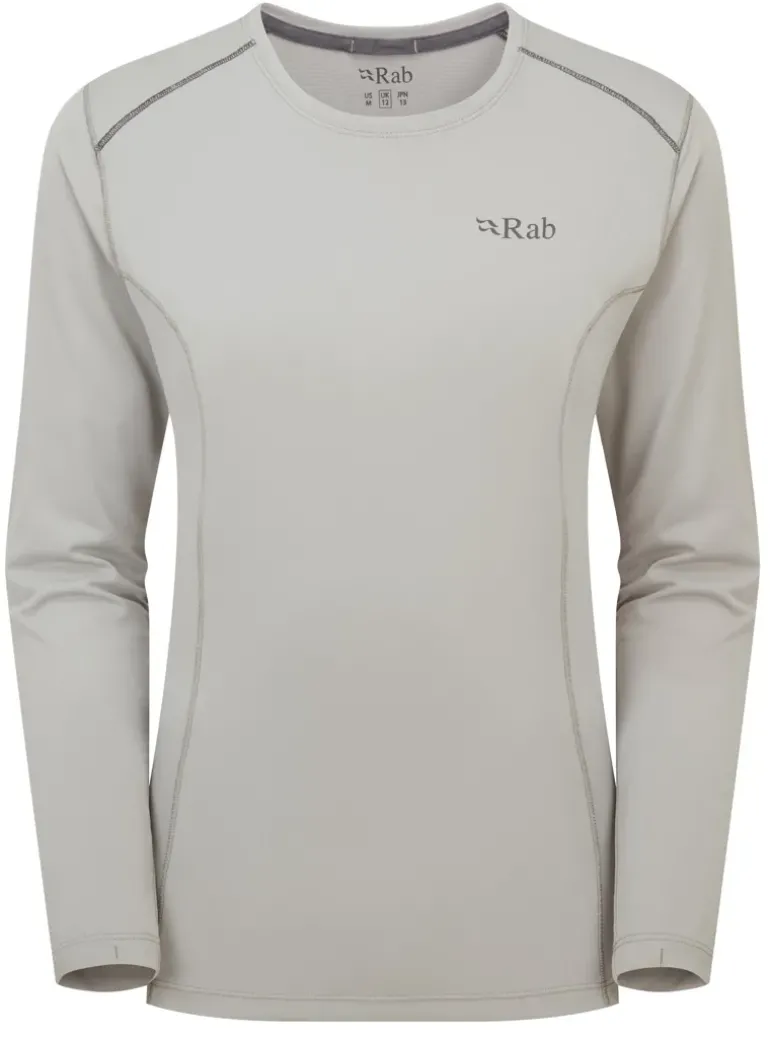 Rab Womens Force Long Sleeved Tee - Dark Pewter