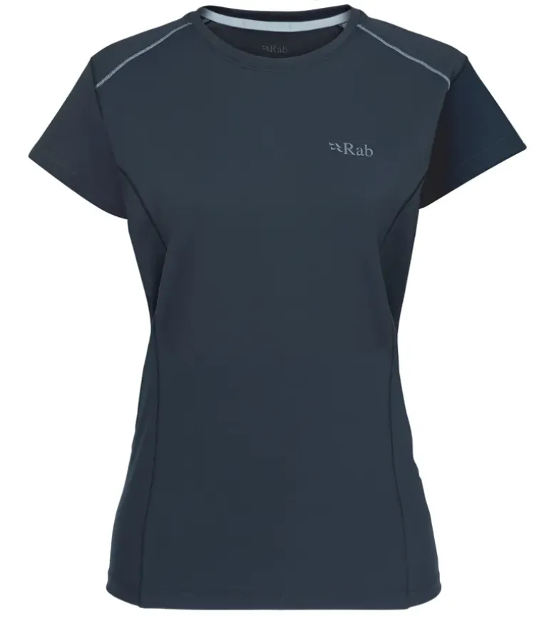 Rab Womens Force Short Sleeved Tee - Tempest Blue