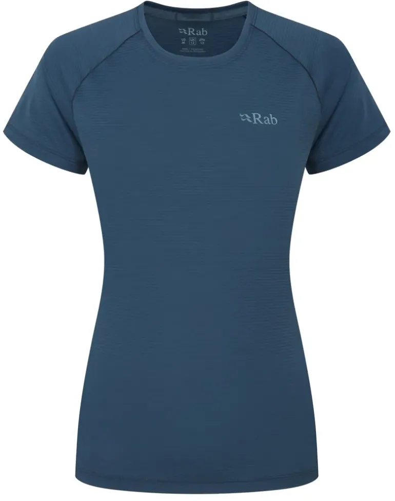 Rab Womens Sonic Short Sleeved Tee - Tempest Blue