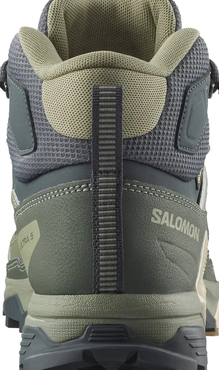 Salomon Womens X Ultra 5 Mid GTX Shoe - Turbulence-Sedona Sage-Tender