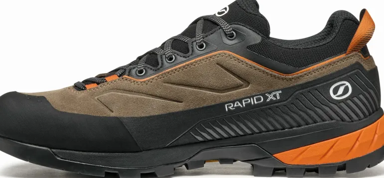 Scarpa Mens Rapid XT GTX Shoes - Caribou-Rust Orange