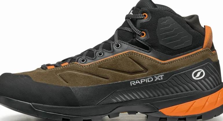 Scarpa Mens Rapid XT Mid GTX Boot - Caribou-Rust Orange