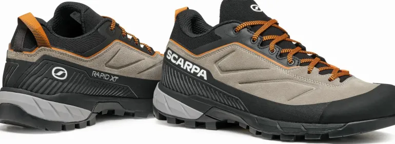 Scarpa Mens Rapid XT Shoes - Taupe-Rust Orange