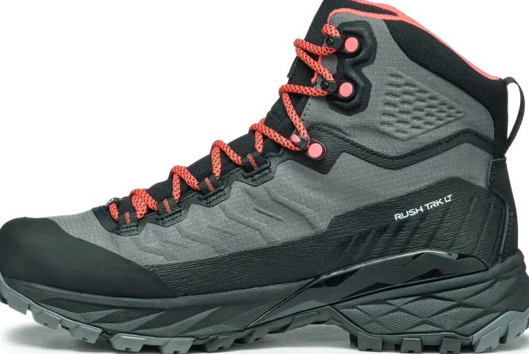 Scarpa Womens Rush TRK LT GTX Boots - Gray-Coral