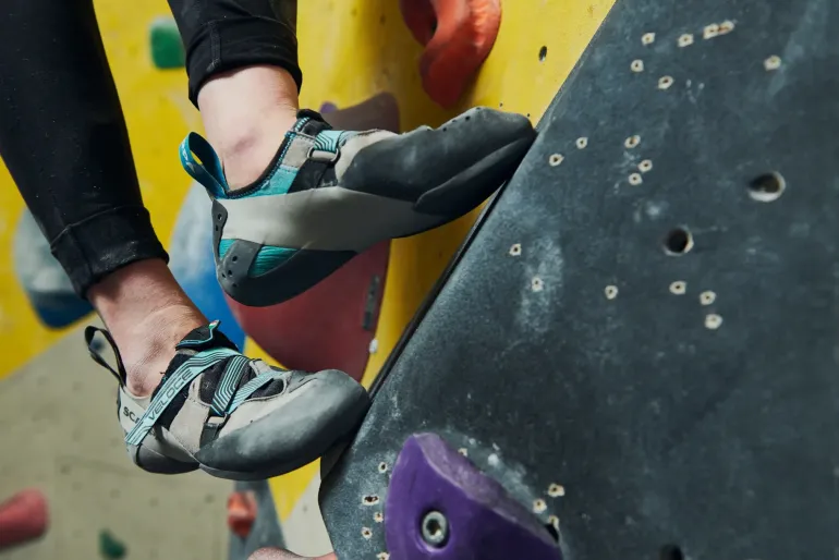 Scarpa Womens Veloce Climbing Shoes - Light Grey-Maldive