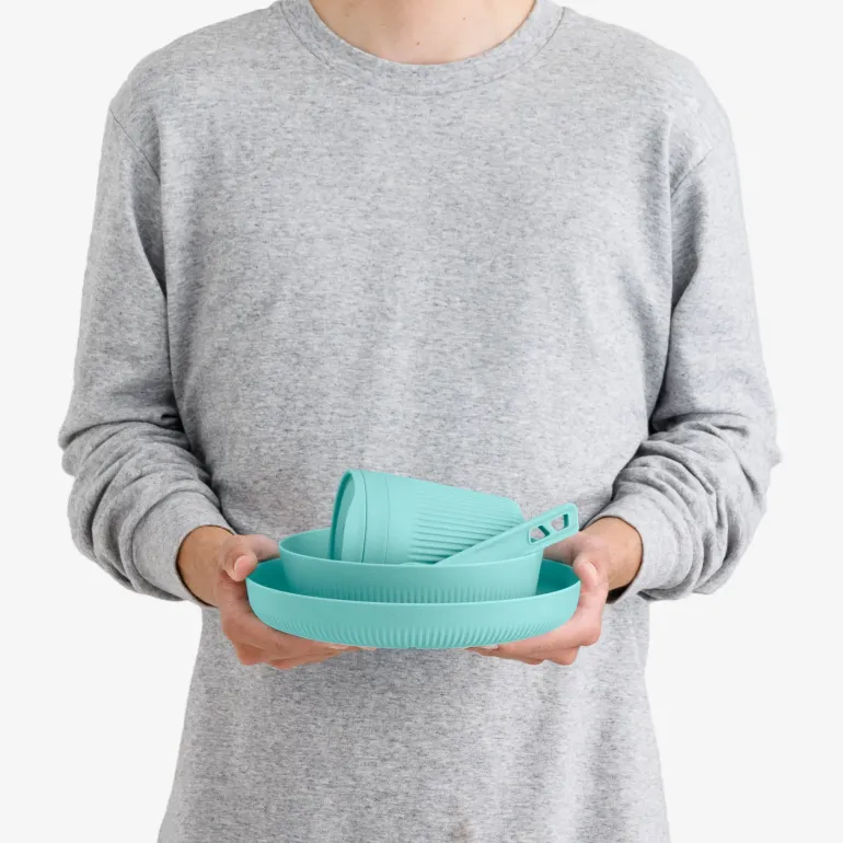 Sea To Summit Passage Dinnerware Set - 1P - 7 Piece - Aqua Sea
