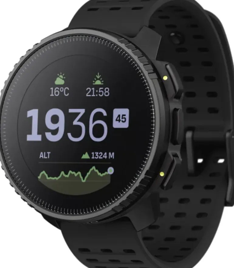 Suunto Solar Vertical Sports Watch - All Black-Stainless Steel