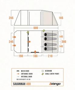 Vango Savannah 400 Tent Package