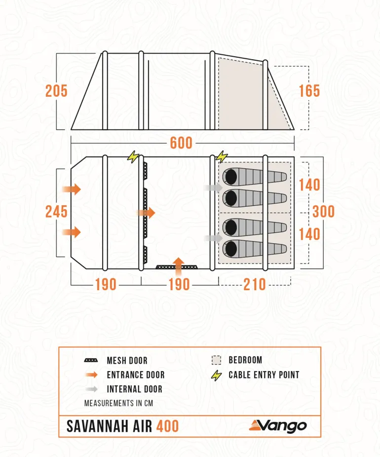 Vango Savannah Air 400 Tent Package