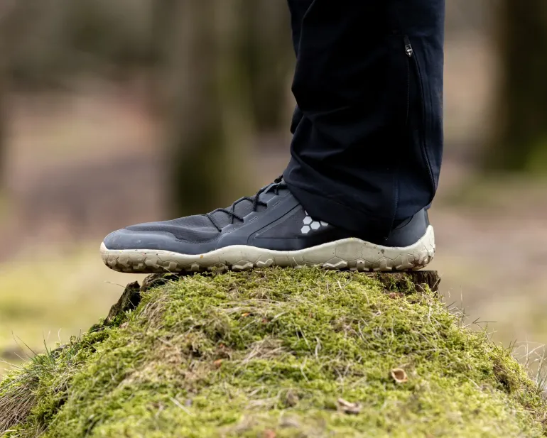 Vivobarefoot Mens Primus Trail Knit FG Shoes - Obsidian-Sandstone
