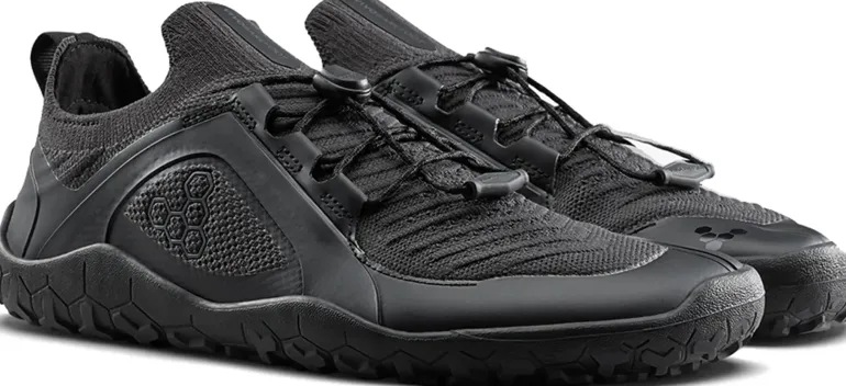 Vivobarefoot Mens Primus Trail Knit FG Shoes - Obsidian-Obsidian