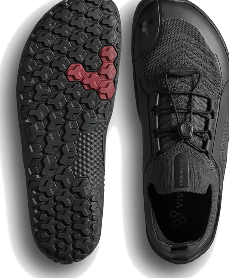 Vivobarefoot Mens Primus Trail Knit FG Shoes - Obsidian-Obsidian