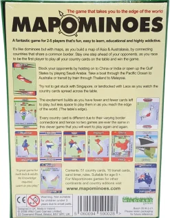 Wildcard Games Mapominoes - The Ultimate Geography Game - Asia